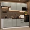 Armário de Cozinha Planejada 260cm Branco/Cinza Lux Madesa 07 - 8