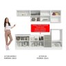 Armário de Cozinha Planejada 260cm Branco/Cinza Lux Madesa 07 - 9
