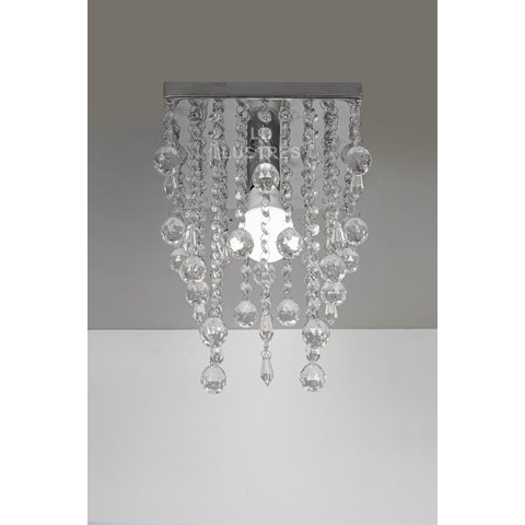 Lustre Para Sala Quarto Alto Brilho Vai Montado Base 20x20cm