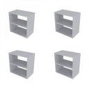 Ver imagem 2 de Conjunto de 4 Nichos Infantil Kitcubos Cinza/Cristal