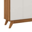 Ver imagem 6 de Buffet Aparador 95cm 3 Portas Orgânico Marlo Nature/Off Z56 - Mpozenato