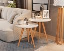 Ver imagem 1 de Conjunto Isabela 2 Mesas Lateral e Apoio Redonda Off White