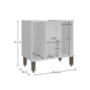 Ver imagem 3 de Gabinete de Banheiro Monte Carlo 60cm de Coluna 2 Portas 1 Prateleira C00D64502 Branco - Ozini