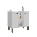 Ver imagem 2 de Gabinete de Banheiro 60cm 2 Portas 1 Prateleira Monte Carlo Branco - Ozini Móveis