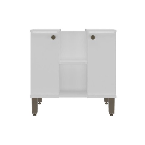 Conjunto para Banheiro Monte Carlo 60cm com Gabinete para Lavatório de Coluna C00D64502 Branco -