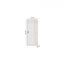 Ver imagem 3 de Kit Porta de Madeira Decorada 215x65cm com Batente de Aço 06cm Mantiqueira MGM Abertura Direita Branco