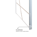 Ver imagem 4 de Kit Porta de Madeira Decorada 215x85cm com Batente de Aço 06cm Neblina MGM Abertura Direita Branco