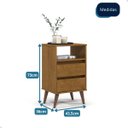 Ver imagem 7 de Mesa de Cabeceira Retrô 2 Gavetas - Mod.3042 Cor:freijó