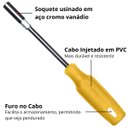 Ver imagem 3 de Kit Jogo de Chave Canhão Soquete Profissional 7 Pçs - 5 À 13mm | Fertak