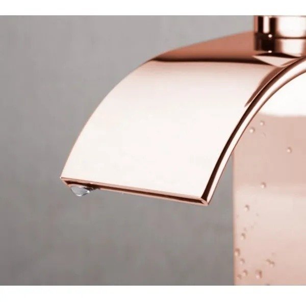 Torneira Banheiro Monocomando Cascata Alta Luxo Rose Gold - 3