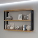 Ver imagem 1 de Nicho 2 Prateleiras 100% MDF 89,5cm Industrial Laranja