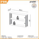 Ver imagem 3 de Nicho 2 Prateleiras 89,5cm Industrial