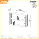 Ver imagem 3 de Nicho 2 Prateleiras 100% MDF 89,5cm Industrial Laranja
