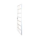 Ver imagem 5 de Kit Porta de Madeira Decorada 215x75cm com Batente de Aço 6cm Neblina MGM Abertura Esquerda Branco