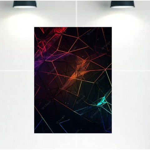 Quadro Decorativo Tela Canvas Abstratro Ref:qbab21 Lojall 90 X 60 Cm Borda Infinita