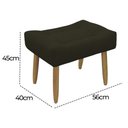 Ver imagem 5 de Puff Banqueta Decorativo Pés Madeira