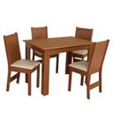 Ver imagem 2 de Conjunto Mesa Retangular Pérola com 4 Cadeiras Paraty Fosca Bagum Bege Naturalle