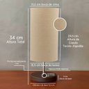 Ver imagem 3 de Kit 2 Abajur Luminaria de Mesa Redondo Interruptor Ref 84 Decoração Casa Sala Quarto Escritório