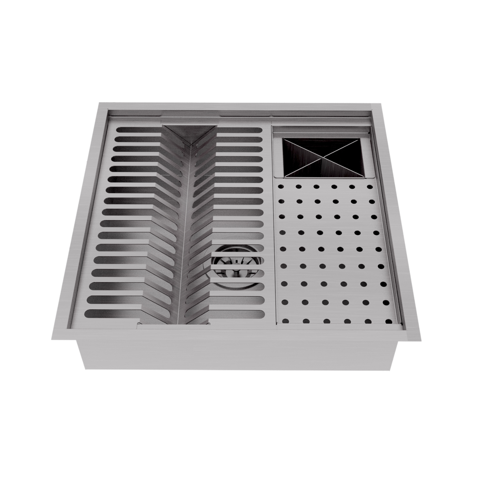 Calha Gourmet Escorredor Inox Tamanho 40x40 Cm Ecosul - 3