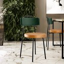 Ver imagem 2 de Kit 6 Cadeiras Cozinha Sala Jantar Barcelona L02 Facto Verde Musgo Couríssimo Whisky - Lyam Decor