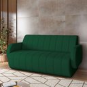 Ver imagem 2 de Sofá Decorativo Living Sala de Estar Bornéu 148cm Pés de Madeira Veludo Verde G33 - Gran Belo