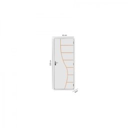 Kit Porta de Madeira Decorada 215x65cm com Batente de Aço 06cm Cantareira Mgm - 3 Kit Porta de Madeira Decorada 215x65cm com Batente de Aço 06cm Cantareira Mgm - 3