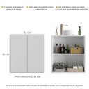 Ver imagem 3 de Gabinete Banheiro 2 Portas Suspenso 63cm Multimóveis V5007 Branco