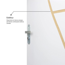 Ver mais imagens de Kit Porta de Madeira Decorada 215x75cm com Batente de Aço 06cm Cantareira MGM Abertura Esquerda Branco