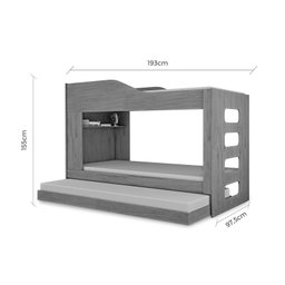 Treliche Hortênsia Solteiro Mdf com Cama Auxiliar:branco - 3