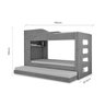 Treliche Hortênsia Solteiro Mdf com Cama Auxiliar:branco - 3