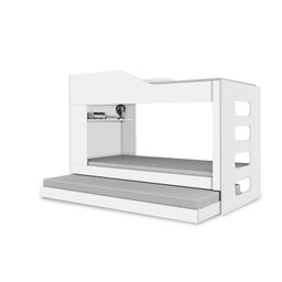 Treliche Hortênsia Solteiro Mdf com Cama Auxiliar:branco - 1