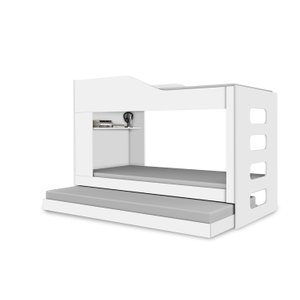 Treliche Hortênsia Solteiro Mdf com Cama Auxiliar:branco