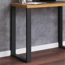Ver imagem 5 de Escrivaninha Mesa Escritório 100% MDF 89,5cm Industrial Freijó e Preto Marrom