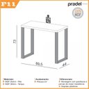 Ver imagem 4 de Escrivaninha Mesa Escritório 100% MDF 89,5cm Industrial Freijó e Preto Marrom
