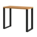Ver imagem 2 de Escrivaninha Mesa Escritório 100% MDF 89,5cm Industrial Freijó e Preto Marrom