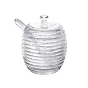 Açucareiro de Cristal com Colher e Tampa Colmeia Lyor 210ml