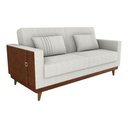 Ver imagem 1 de Sofá-cama 203cm 3 Lugares com Tecido Bouclé Multimóveis Cr45255 Bege