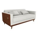 Ver imagem 6 de Sofá-cama 203cm 3 Lugares com Tecido Bouclé Multimóveis Cr45255 Bege