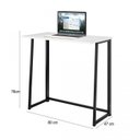 Ver imagem 3 de Escrivaninha Mesa Escritório Dobrável Fit 100% MDF 80cm Industrial Yescasa Preto e Branca