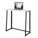 Ver imagem 2 de Escrivaninha Mesa Escritório Dobrável Fit 100% MDF 80cm Industrial Yescasa Preto e Branca