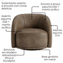 Ver imagem 5 de Poltrona Decorativa Organica Joy Base Giratoria Courino Tcs 729 Moll