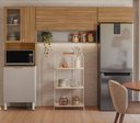 Ver imagem 1 de Kit de Cozinha Compacta Alba 250m com Nicho para Forno - Amêndola Touch/ Nude Prime Tx Demóbile