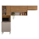 Ver imagem 6 de Kit de Cozinha Compacta Alba 250m com Nicho para Forno - Amêndola Touch/ Nude Prime Tx Demóbile