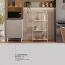 Ver imagem 4 de Kit de Cozinha Compacta Alba 250m com Nicho para Forno - Amêndola Touch/ Nude Prime Tx Demóbile