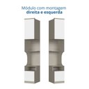 Ver imagem 4 de Mesa de Cabeceira Modulada Reto 1 Porta 2 Gavetas Elegance Cinza