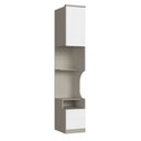 Ver imagem 1 de Mesa de Cabeceira Modulada Reto 1 Porta 2 Gavetas Elegance Cinza