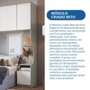 Ver imagem 6 de Mesa de Cabeceira Modulada Reto 1 Porta 2 Gavetas Elegance Cinza