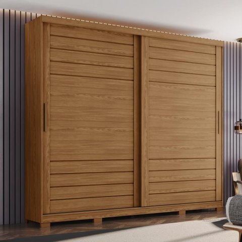 Guarda Roupa Cayman 100% Mdf 2 Portas 6 Gavetas Nature