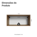 Ver imagem 3 de Armário Aéreo 70 cm 1 Porta Basculante Rustic/Crema Vik Madesa