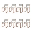 Ver imagem 1 de Kit 8 Cadeiras Industrial Isa Corino Branco Base Cobre para Mesa Sala Cozinha - Cobre-Branco